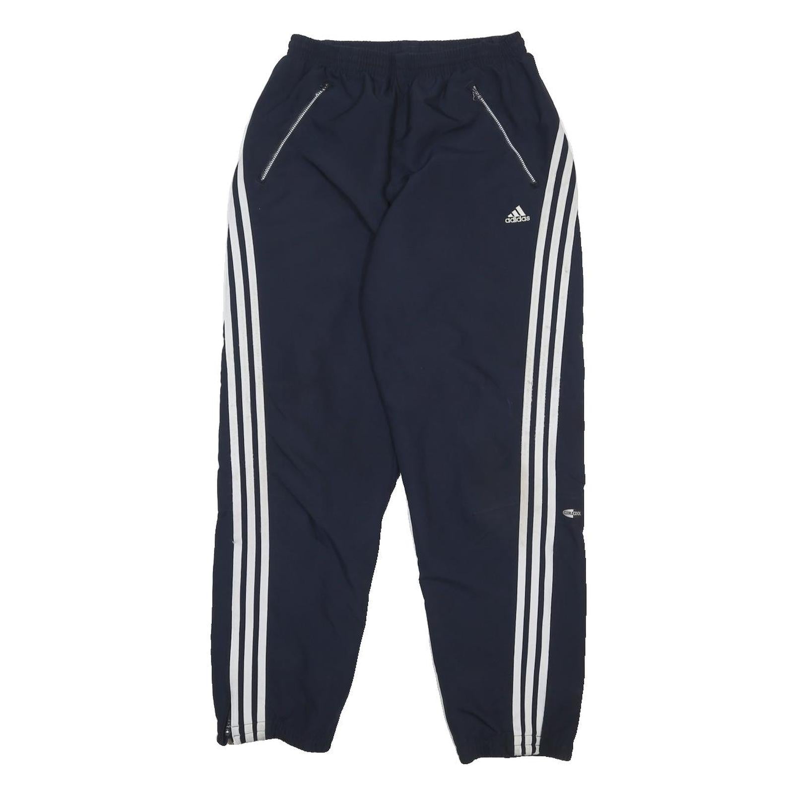 ADIDAS Womens Joggers Navy Blue & White Classic Tapered S W24 L29 Sportswear