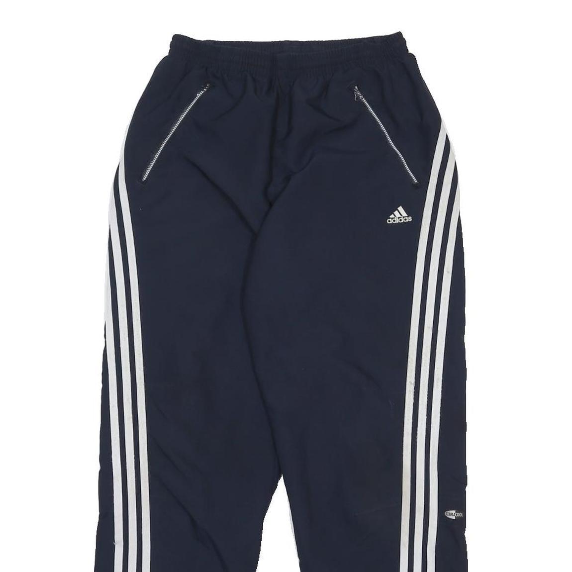 ADIDAS Womens Joggers Navy Blue & White Classic Tapered S W24 L29 Sportswear