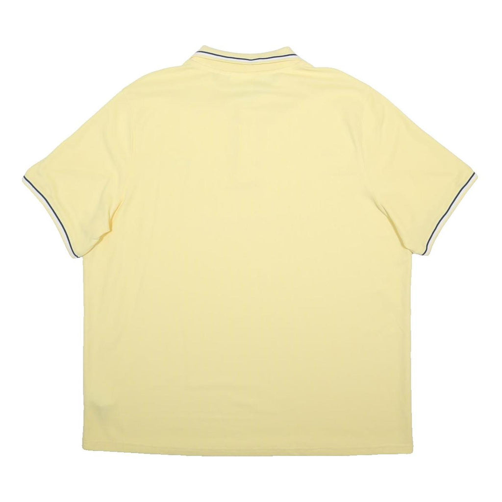 SLAZENGER Mens Yellow Short Sleeve Plain 3XL Polo Shirt Cotton Blend Casual