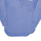 ADIDAS Take Off Mens Blue Long Sleeve Henley Neck T-Shirt S Cotton Blend Casual