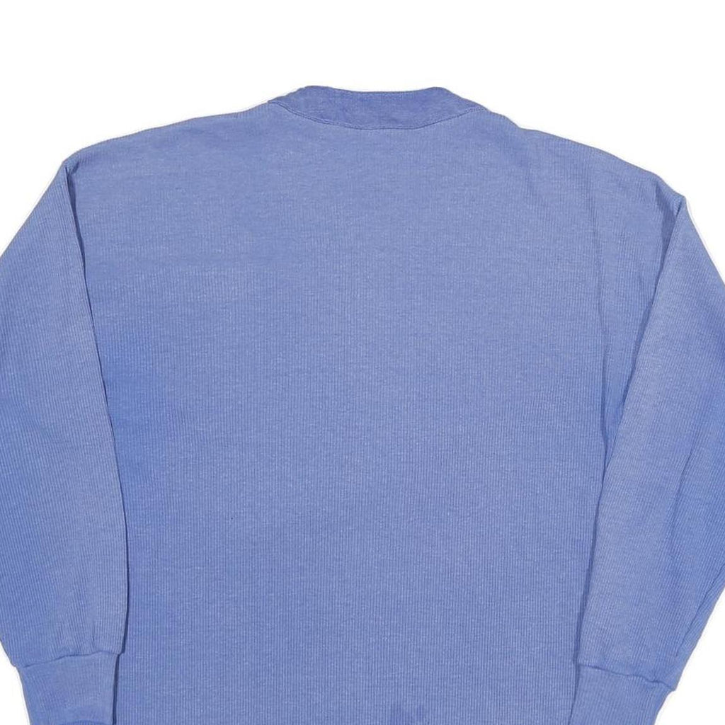 ADIDAS Take Off Mens Blue Long Sleeve Henley Neck T-Shirt S Cotton Blend Casual