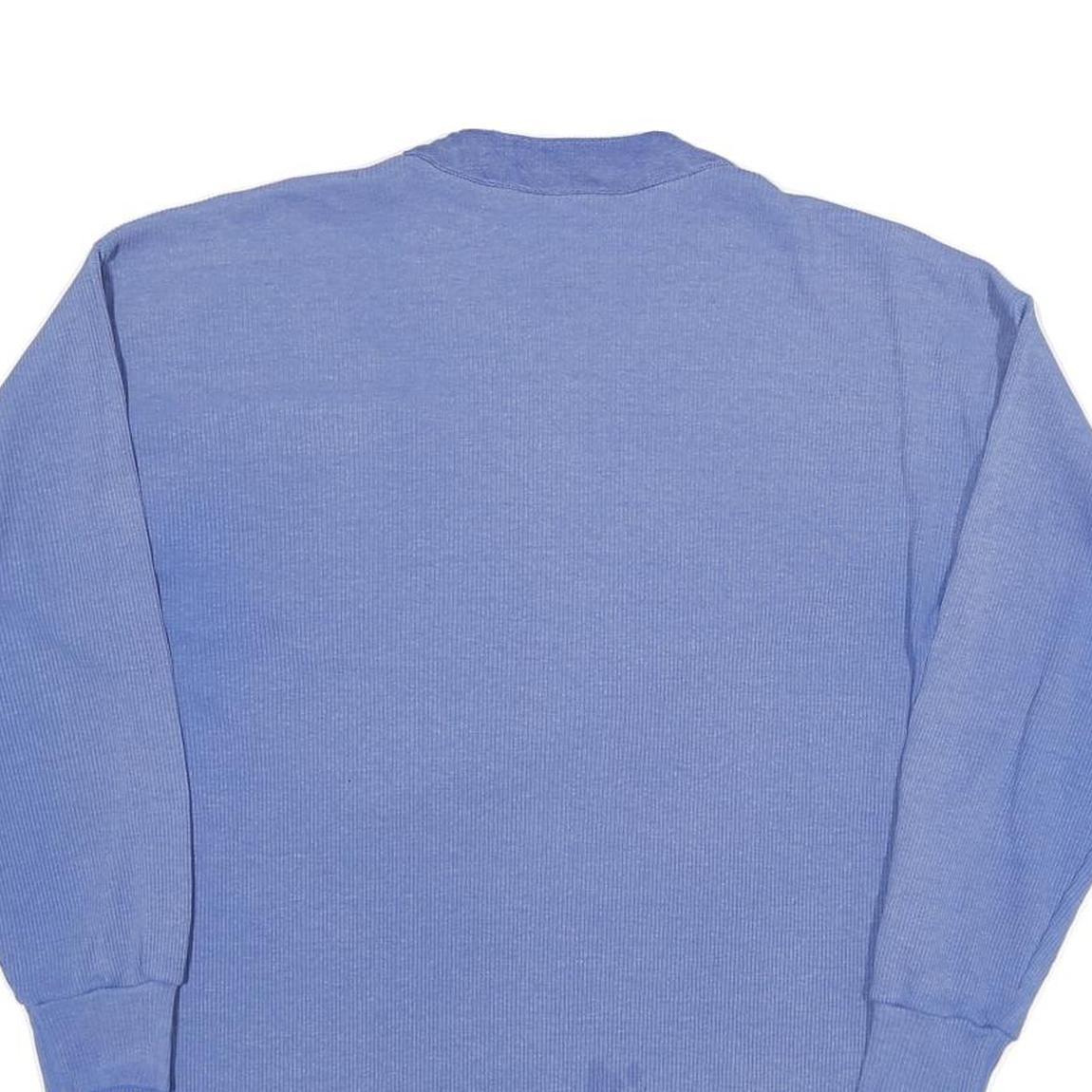 ADIDAS Take Off Mens Blue Long Sleeve Henley Neck T-Shirt S Cotton Blend Casual