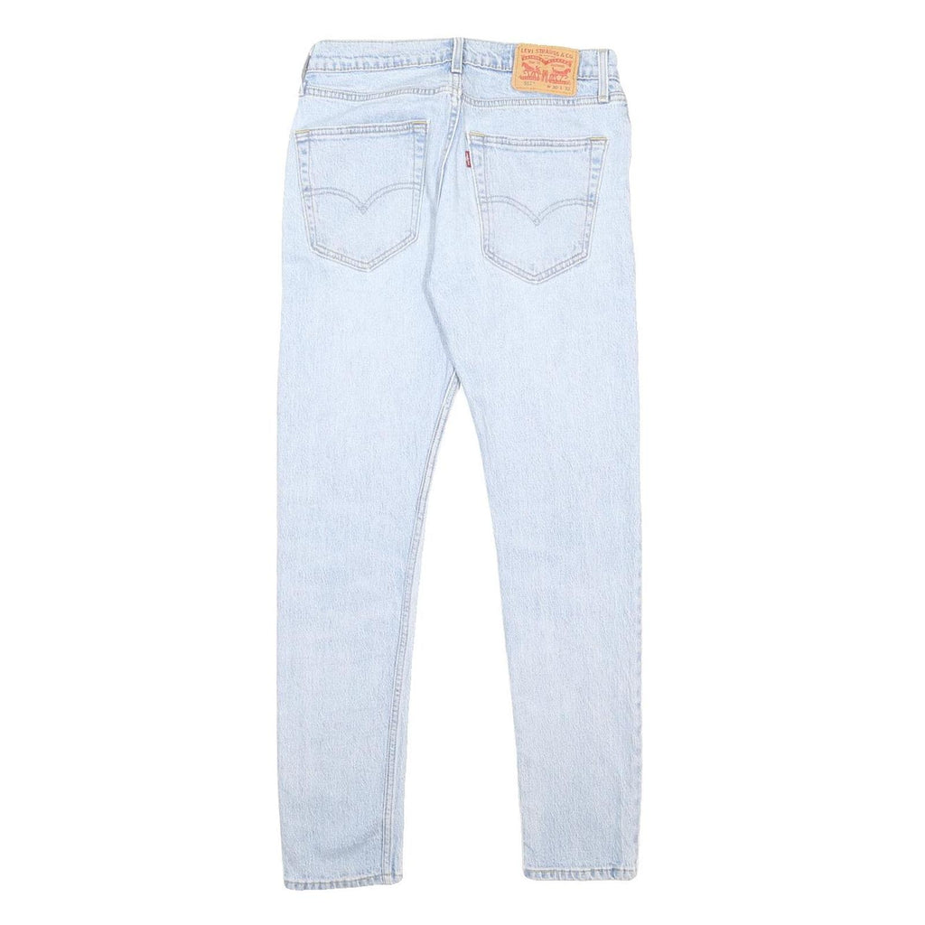 LEVI'S 512 Mens Jeans Blue Slim Skinny Denim Light W30 L32 Cotton Blend Zip