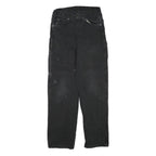 DICKIES Womens Regular Fit Black Denim Workwear Jeans W28 L29 Utility Pocket Zip