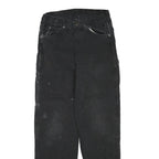 DICKIES Womens Regular Fit Black Denim Workwear Jeans W28 L29 Utility Pocket Zip