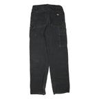 DICKIES Womens Regular Fit Black Denim Workwear Jeans W28 L29 Utility Pocket Zip