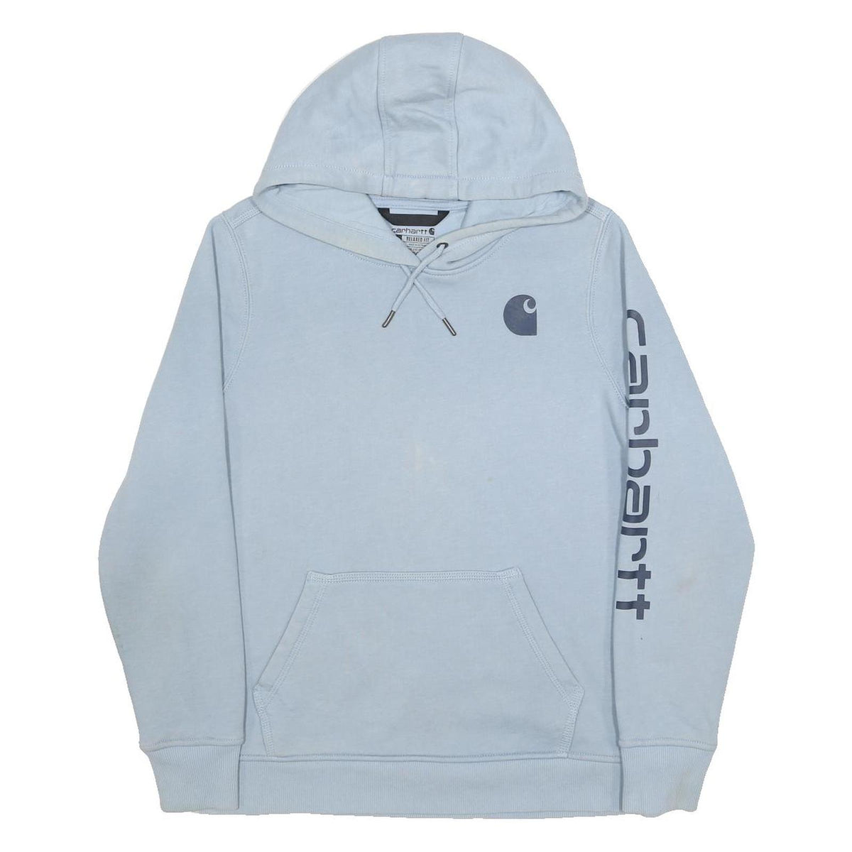 CARHARTT Womens Blue Hoodie L Cotton Blend Casual Pullover
