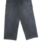 POLDER JEANS Mens Cotton Black Regular Cargo Trousers W28 L28 Utility Casual