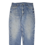 CARHARTT Mens Blue Regular Straight Denim Medium W36 L36 Zip Cotton Blend Jeans