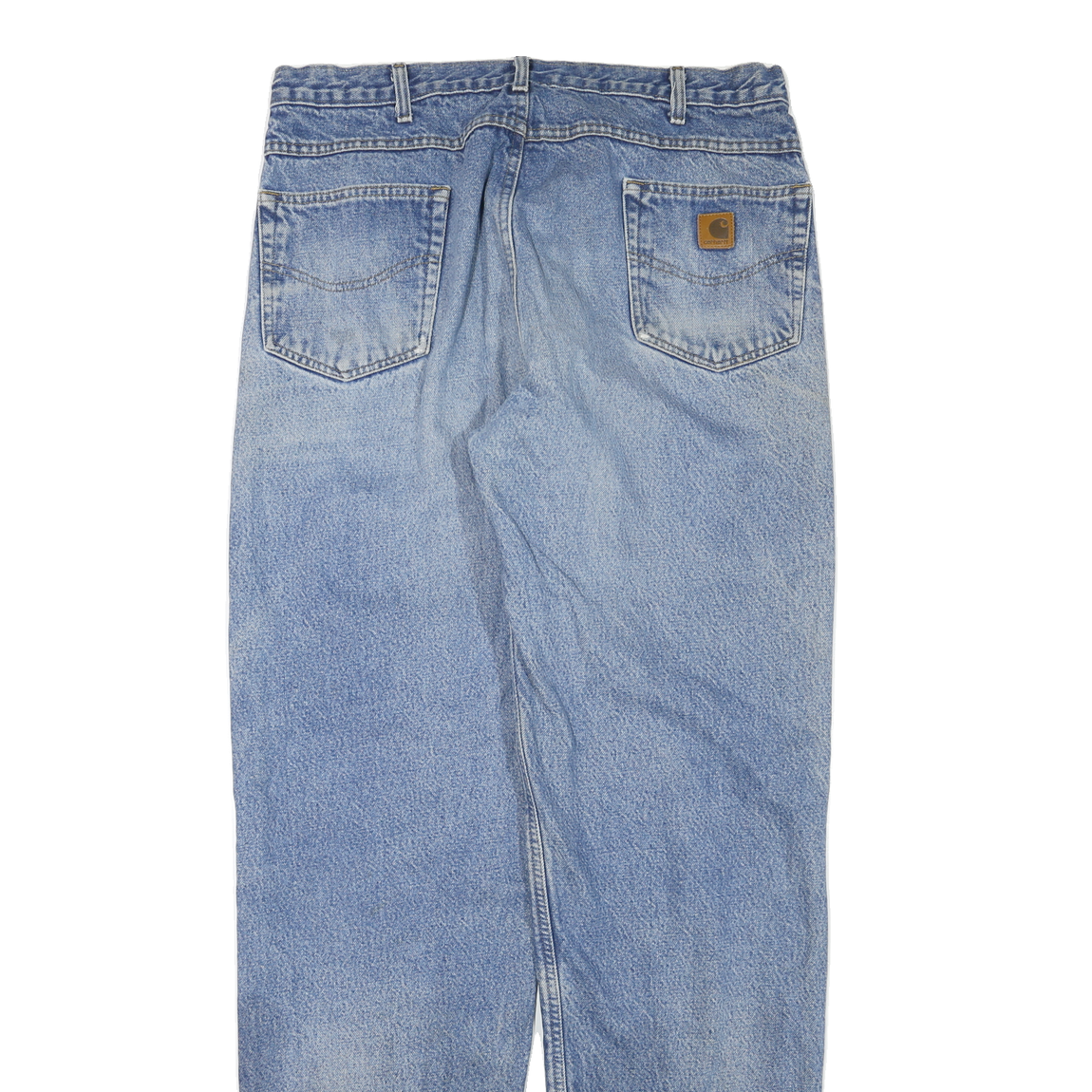 CARHARTT Mens Blue Regular Straight Denim Medium W36 L36 Zip Cotton Blend Jeans