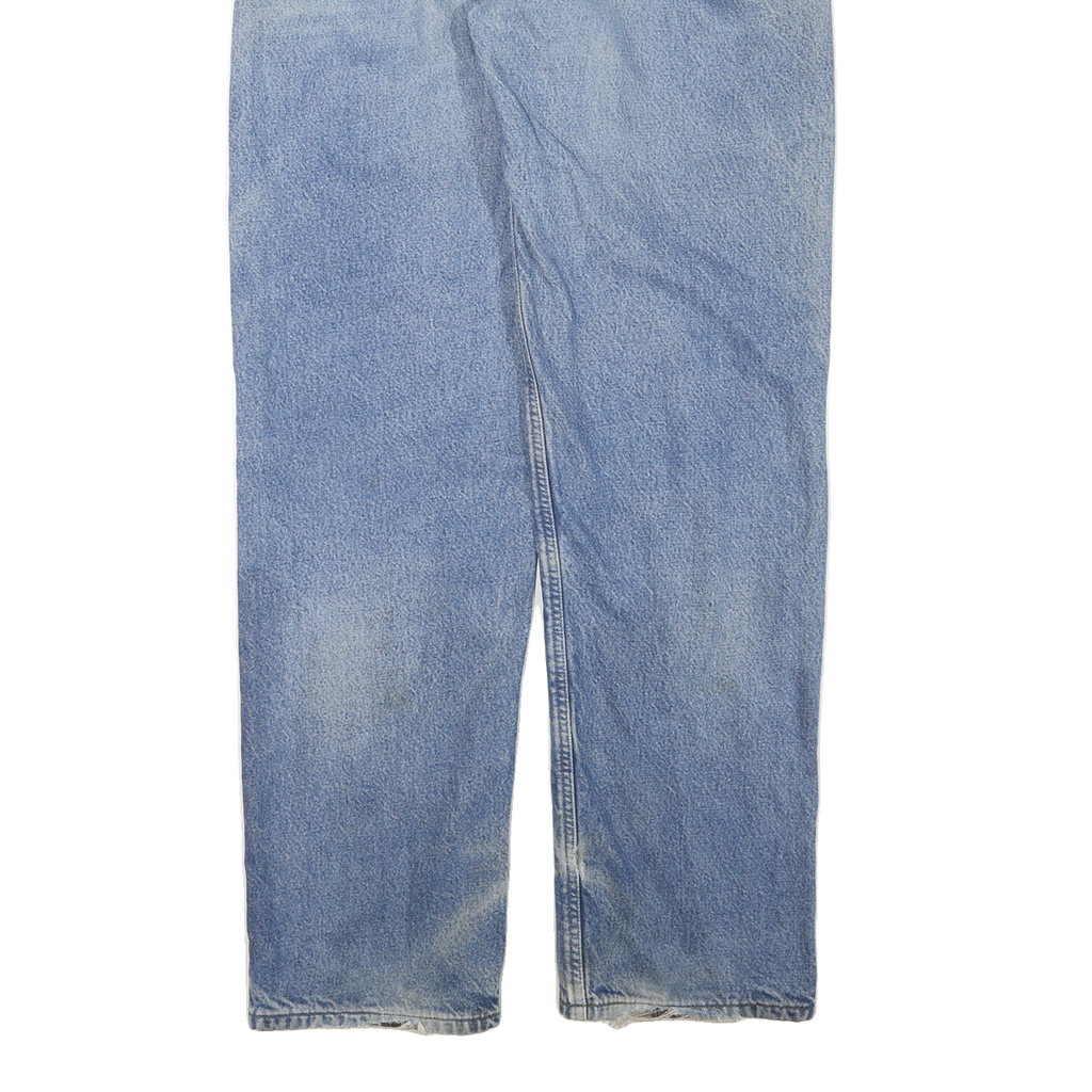 CARHARTT Mens Blue Regular Straight Denim Medium W36 L36 Zip Cotton Blend Jeans