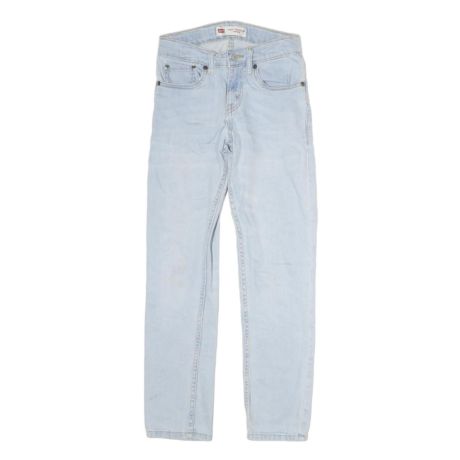 LEVI'S 502 Mens Slim Jeans Light Blue Denim W25 L25 Classic Zip Closure