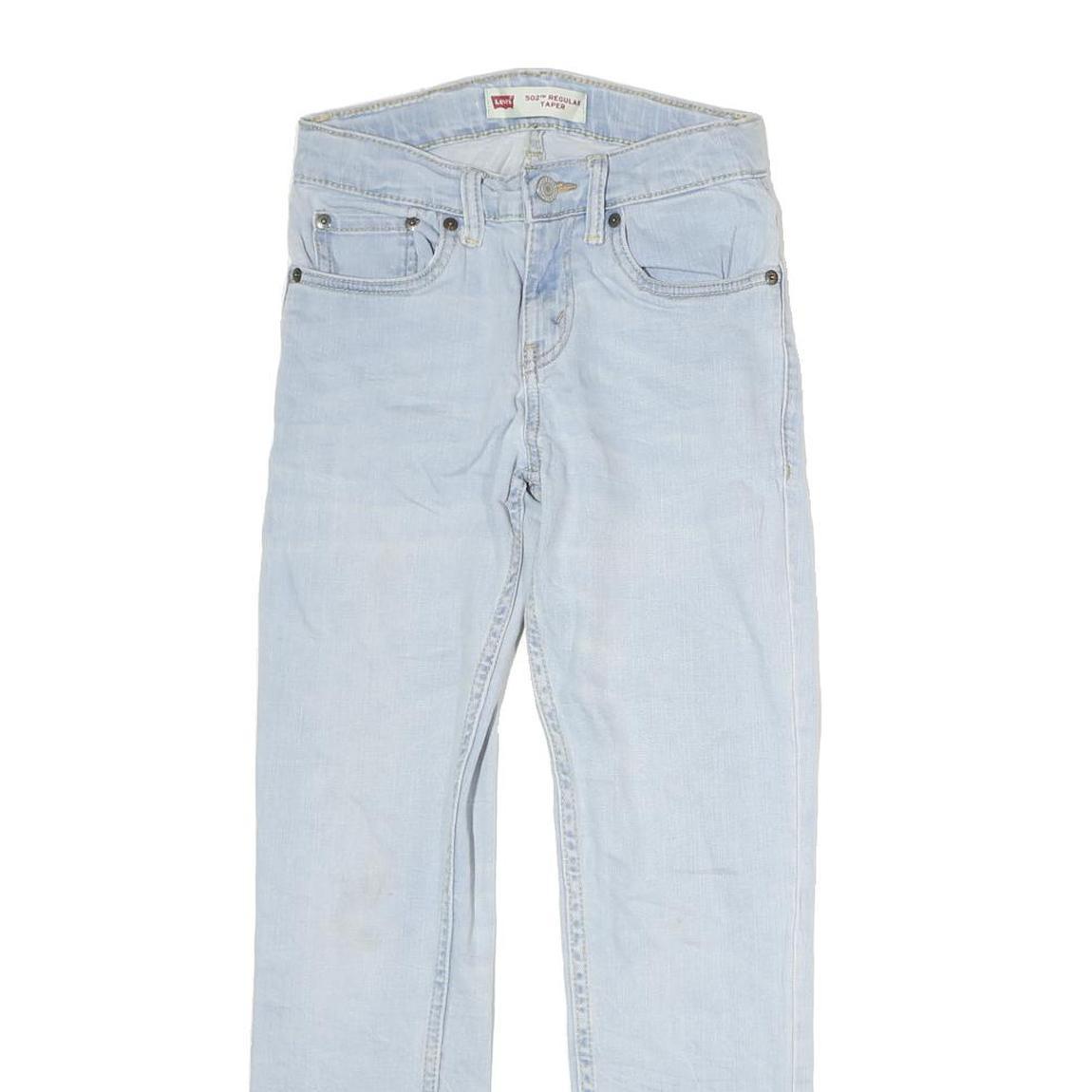 LEVI'S 502 Mens Slim Jeans Light Blue Denim W25 L25 Classic Zip Closure