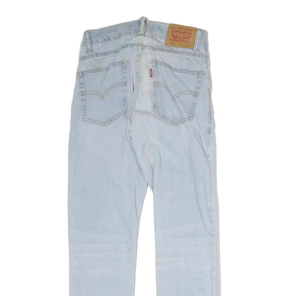 LEVI'S 502 Mens Slim Jeans Light Blue Denim W25 L25 Classic Zip Closure