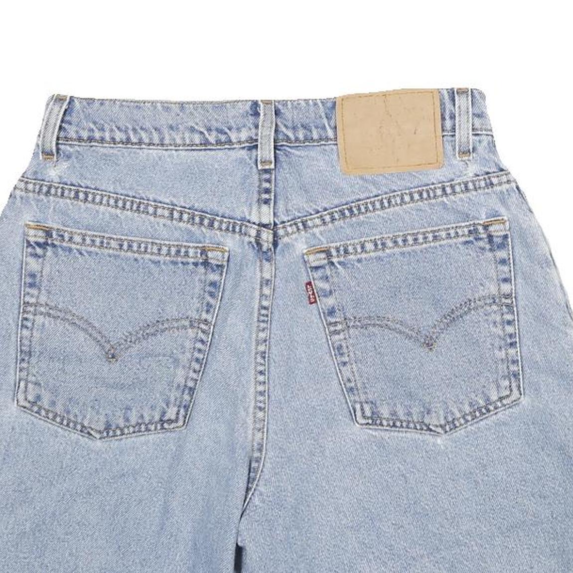 LEVI'S Womens Denim Blue Casual Shorts S W26 Vintage Style Cotton Blend