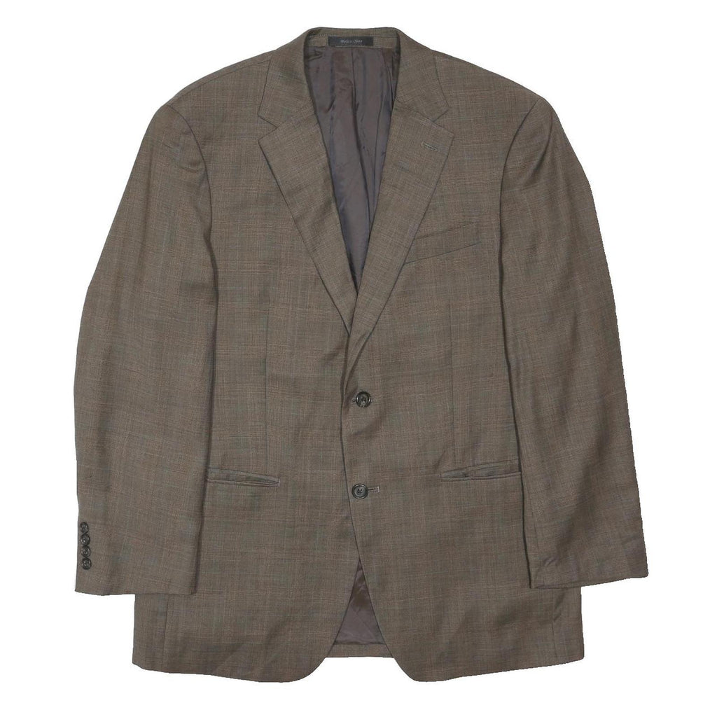 LAUREN RALPH LAUREN Womens Brown Wool Jacket M Woven Classic Button Closure