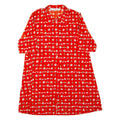 LISETTE LEUTHARD Womens Shirt Dress Orange Floral Short Sleeve Knee Length L