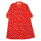 LISETTE LEUTHARD Womens Shirt Dress Orange Floral Short Sleeve Knee Length L