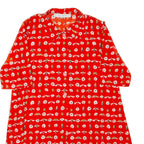 LISETTE LEUTHARD Womens Shirt Dress Orange Floral Short Sleeve Knee Length L