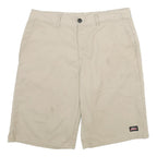 DICKIES Mens Shorts Beige Casual L W34 Polyester Blend Workwear