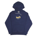 LEVI'S Mens Navy Blue Hoodie S Casual Pullover Cotton Blend