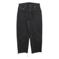 LEVI'S 550 Straight Womens Jeans Black Relaxed Straight Denim Raw W29 L25 Frayed
