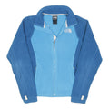THE NORTH FACE Womens Blue & Light Blue Fleece Jacket XS Polyester Blend Zip