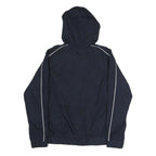 CHAMPION Mens Navy Blue Hooded Jacket M Polyester Zip Plain Casual Sportswear