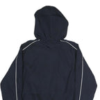 CHAMPION Mens Navy Blue Hooded Jacket M Polyester Zip Plain Casual Sportswear