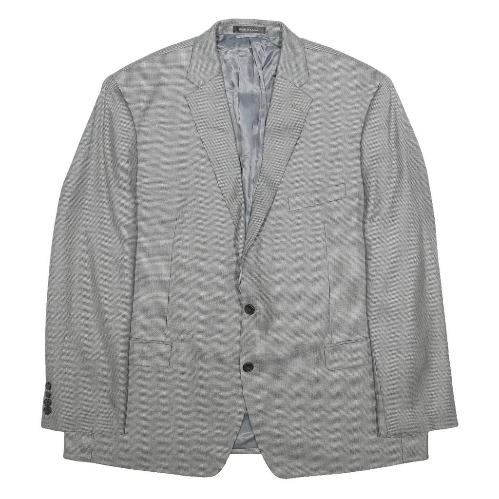 LAUREN RALPH LAUREN Mens Grey Jacket XL Polyester Blend Classic Button Closure