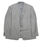 LAUREN RALPH LAUREN Mens Grey Jacket XL Polyester Blend Classic Button Closure