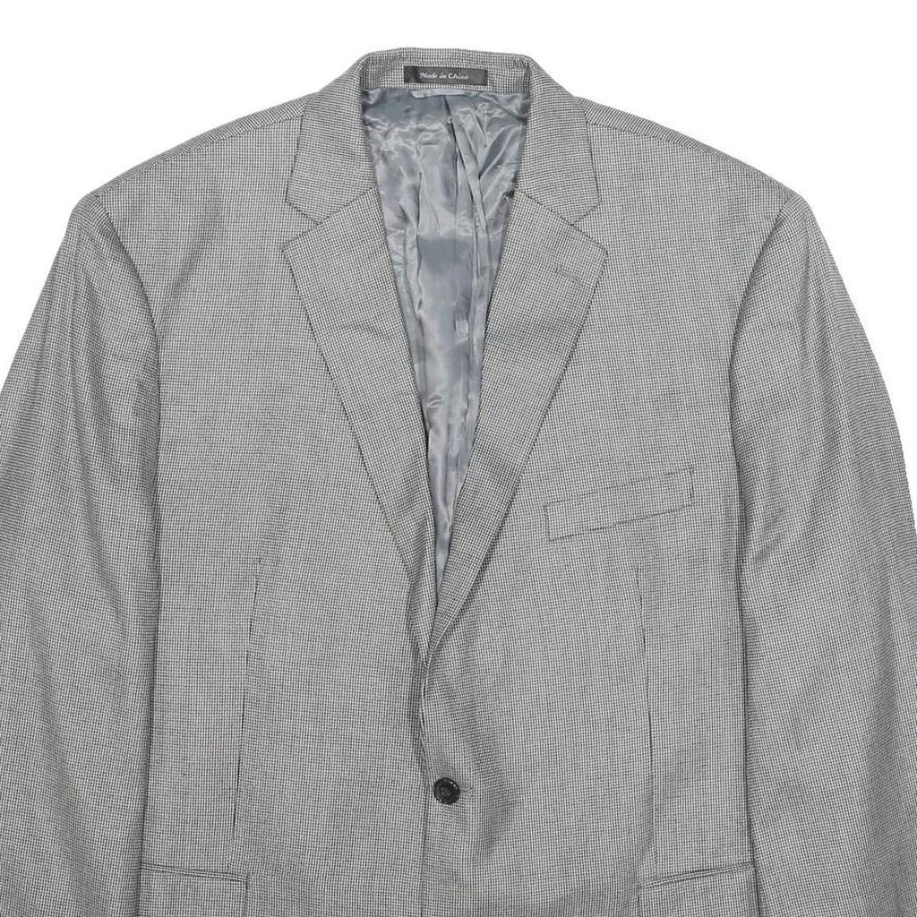 LAUREN RALPH LAUREN Mens Grey Jacket XL Polyester Blend Classic Button Closure