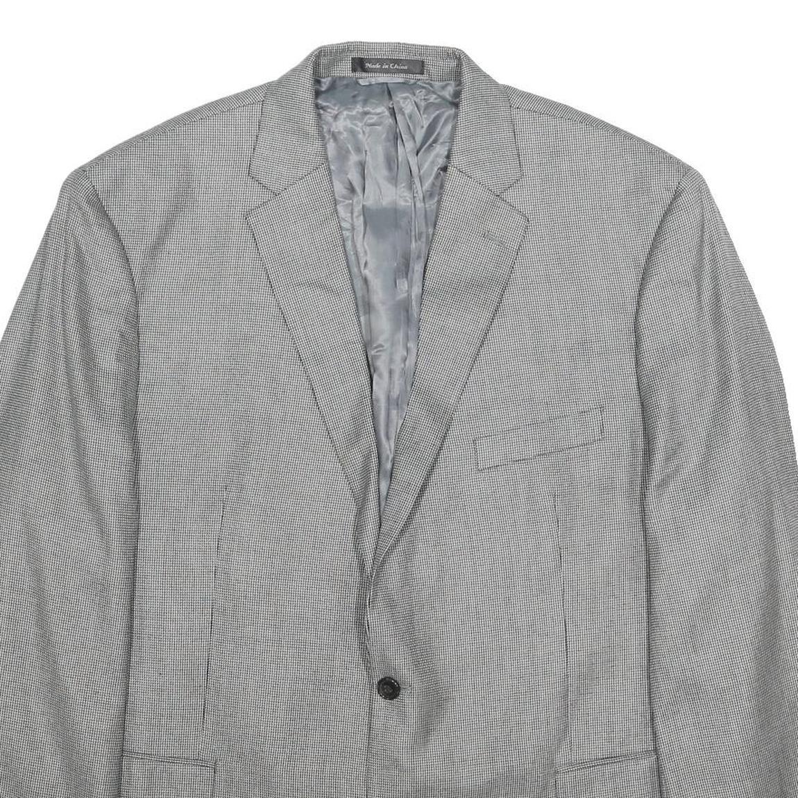 LAUREN RALPH LAUREN Mens Grey Jacket XL Polyester Blend Classic Button Closure