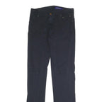 JECKERSON Mens Cotton Navy Regular Straight Trousers W28 L31 Casual Zip