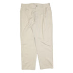 TOMMY HILFIGER Mens Cotton Blend Beige Regular Straight Trousers W38 L32 Classic