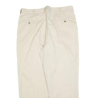 TOMMY HILFIGER Mens Cotton Blend Beige Regular Straight Trousers W38 L32 Classic