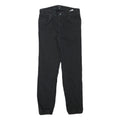 DKNY Womens Cotton Blend Black Slim Tapered Trousers W28 L27 Stylish Casual Zip