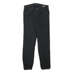 DKNY Womens Cotton Blend Black Slim Tapered Trousers W28 L27 Stylish Casual Zip