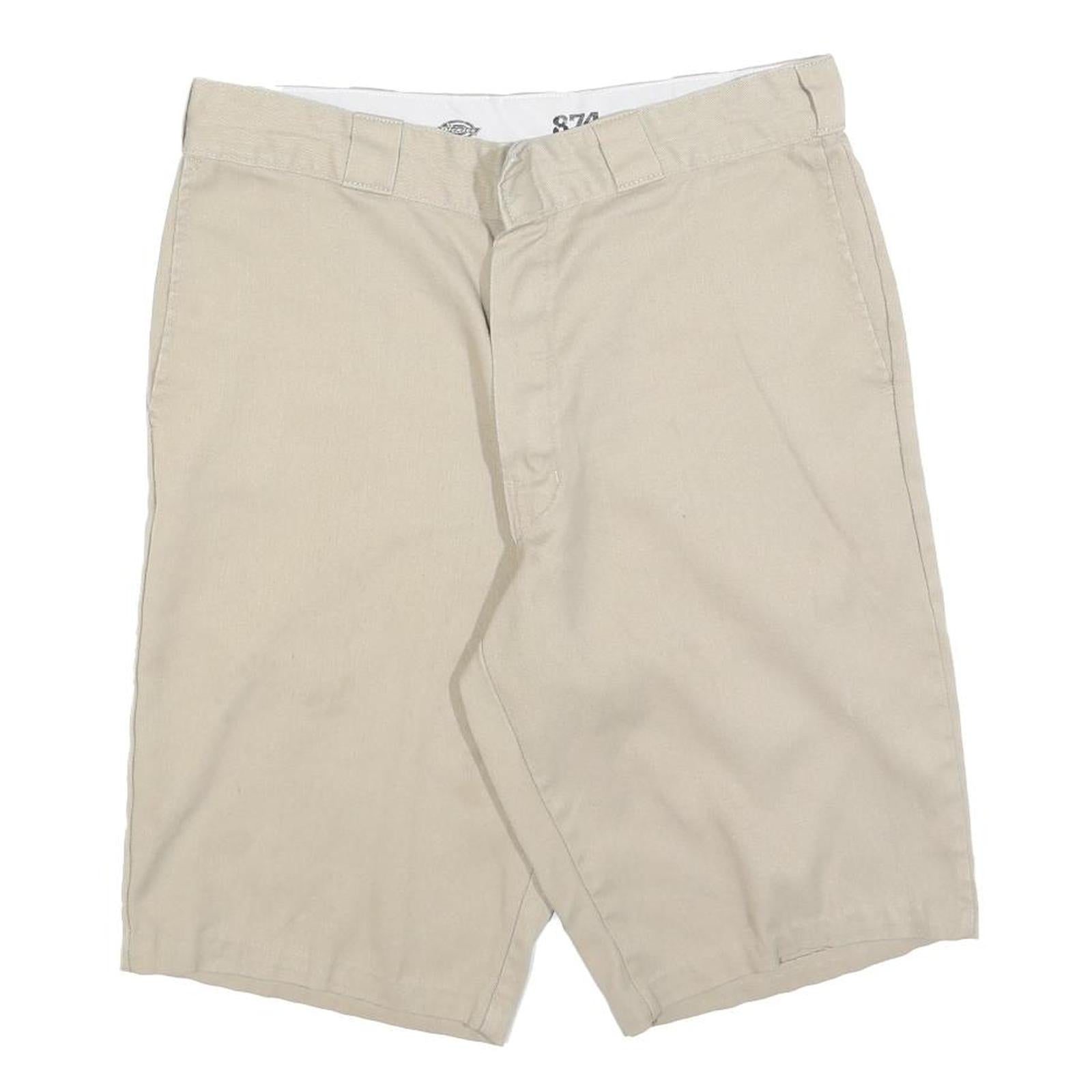 DICKIES Mens Shorts Beige Casual Plain M W34 Workwear Cotton Blend