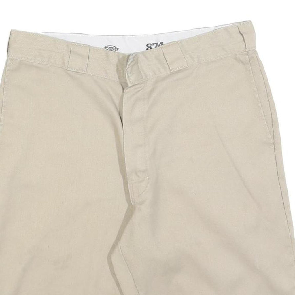DICKIES Mens Shorts Beige Casual Plain M W34 Workwear Cotton Blend
