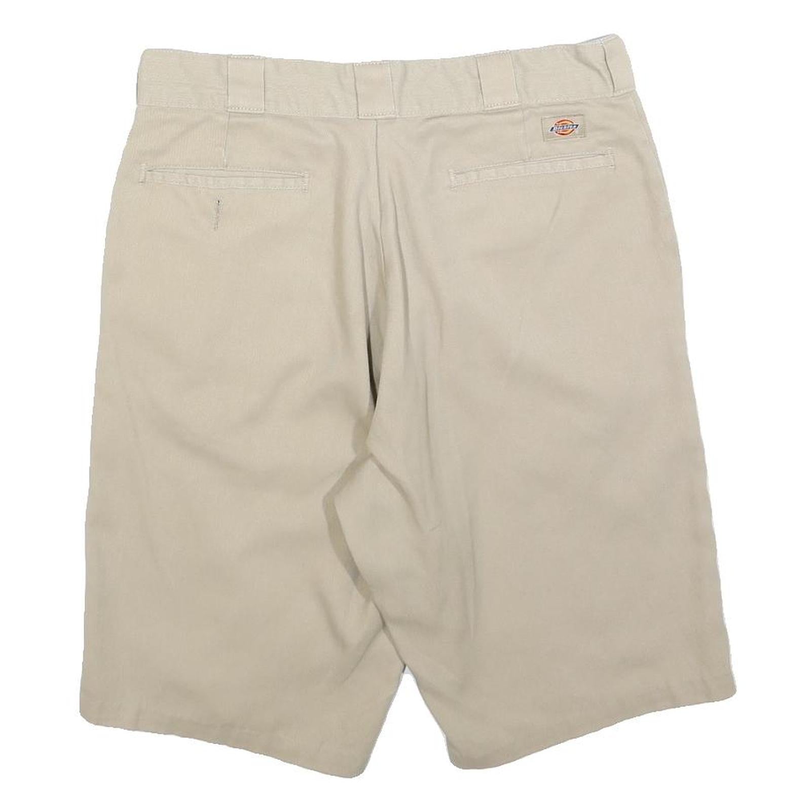 DICKIES Mens Shorts Beige Casual Plain M W34 Workwear Cotton Blend