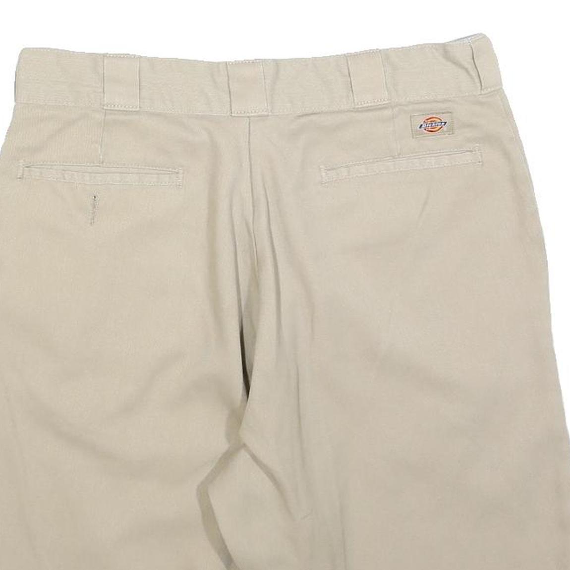 DICKIES Mens Shorts Beige Casual Plain M W34 Workwear Cotton Blend