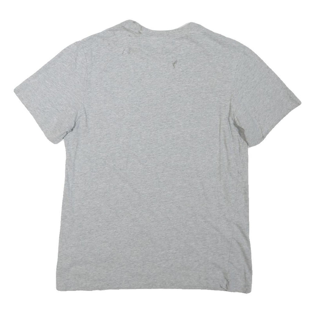 NIKE Mens Grey & Red Graphic T-Shirt M Short Sleeve Crew Neck Casual Cotton