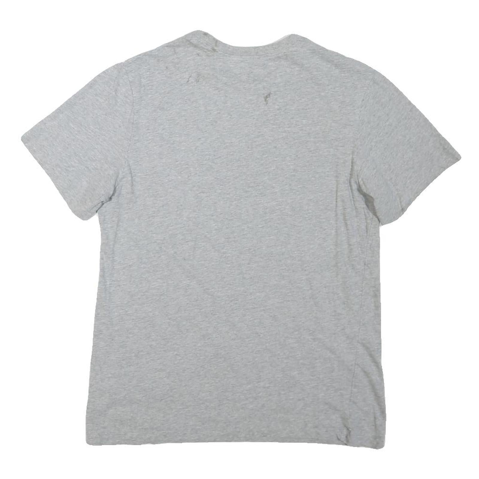 NIKE Mens Grey & Red Graphic T-Shirt M Short Sleeve Crew Neck Casual Cotton