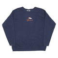 LEE Womens Navy Blue Broncos Crew Neck L Sweatshirt Cotton Blend