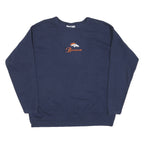 LEE Womens Navy Blue Broncos Crew Neck L Sweatshirt Cotton Blend
