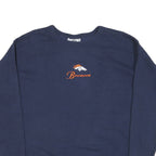 LEE Womens Navy Blue Broncos Crew Neck L Sweatshirt Cotton Blend