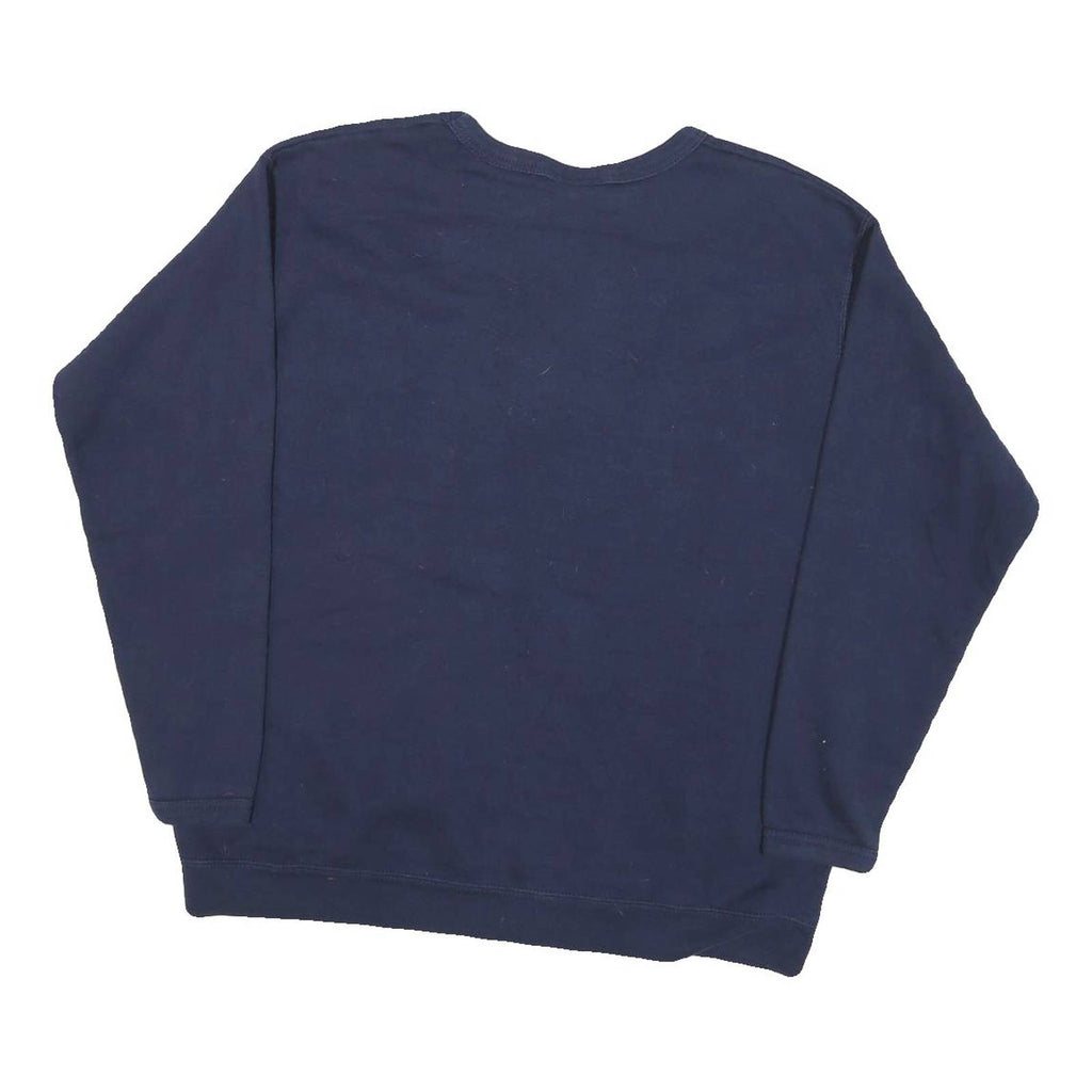 LEE Womens Navy Blue Broncos Crew Neck L Sweatshirt Cotton Blend