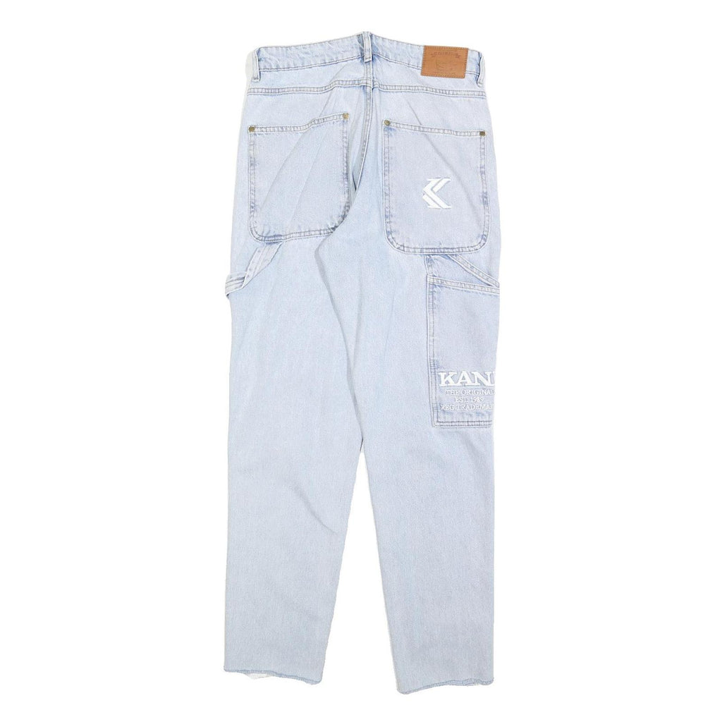 KARL KANI Womens Jeans Blue Slim Straight Denim Light W28 L30 Streetwear