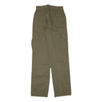 STR Mens Cotton Blend Khaki Relaxed Straight Leg Trousers W26 L31 Casual Zip